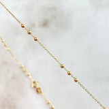 Classic Link Chain Special Trio 1.95gr / 50cm / 2mm Beads Polished Yellow Gold +3 18K