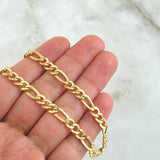 Figaro Chain 10.85gr / 60cm / 5.2mm Yellow Gold +0 18K