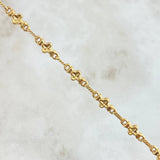 Rustic Flowered Chain 11.25gr / 60cm / 5mm Diamond Cut 18K Yellow Gold