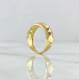 Ring with Rhombic Spikes 4gr / Size 7 / White Zircons 18K Yellow Gold