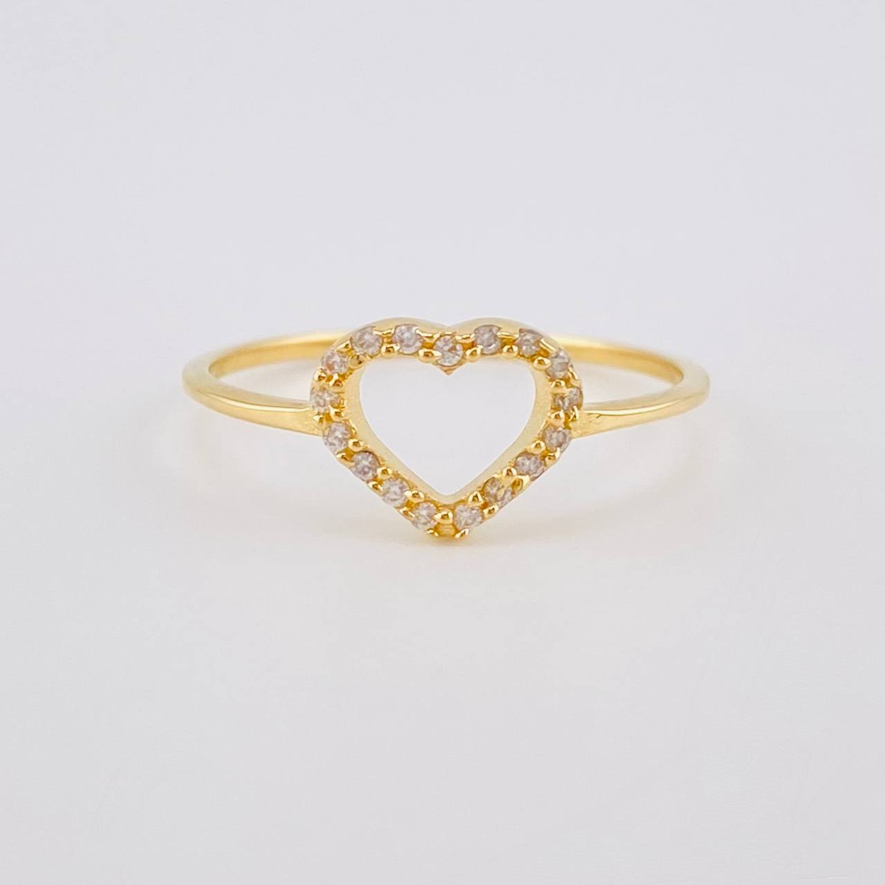 Anillo Corazón Delicado 1.1g / T7 Oro Amarillo 18K
