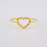 Anillo Corazón Delicado 1.1g / T7 Oro Amarillo 18K