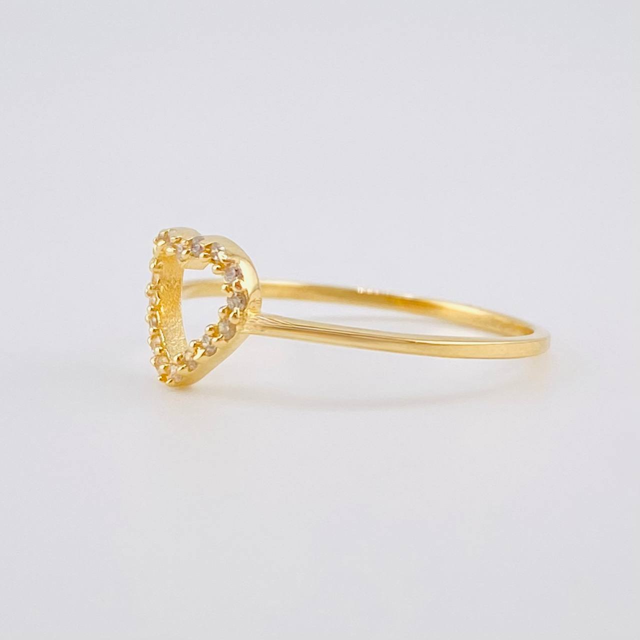 Anillo Corazón Delicado 1.1g / T7 Oro Amarillo 18K