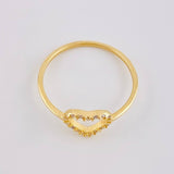 Anillo Corazón Delicado 1.1g / T7 Oro Amarillo 18K