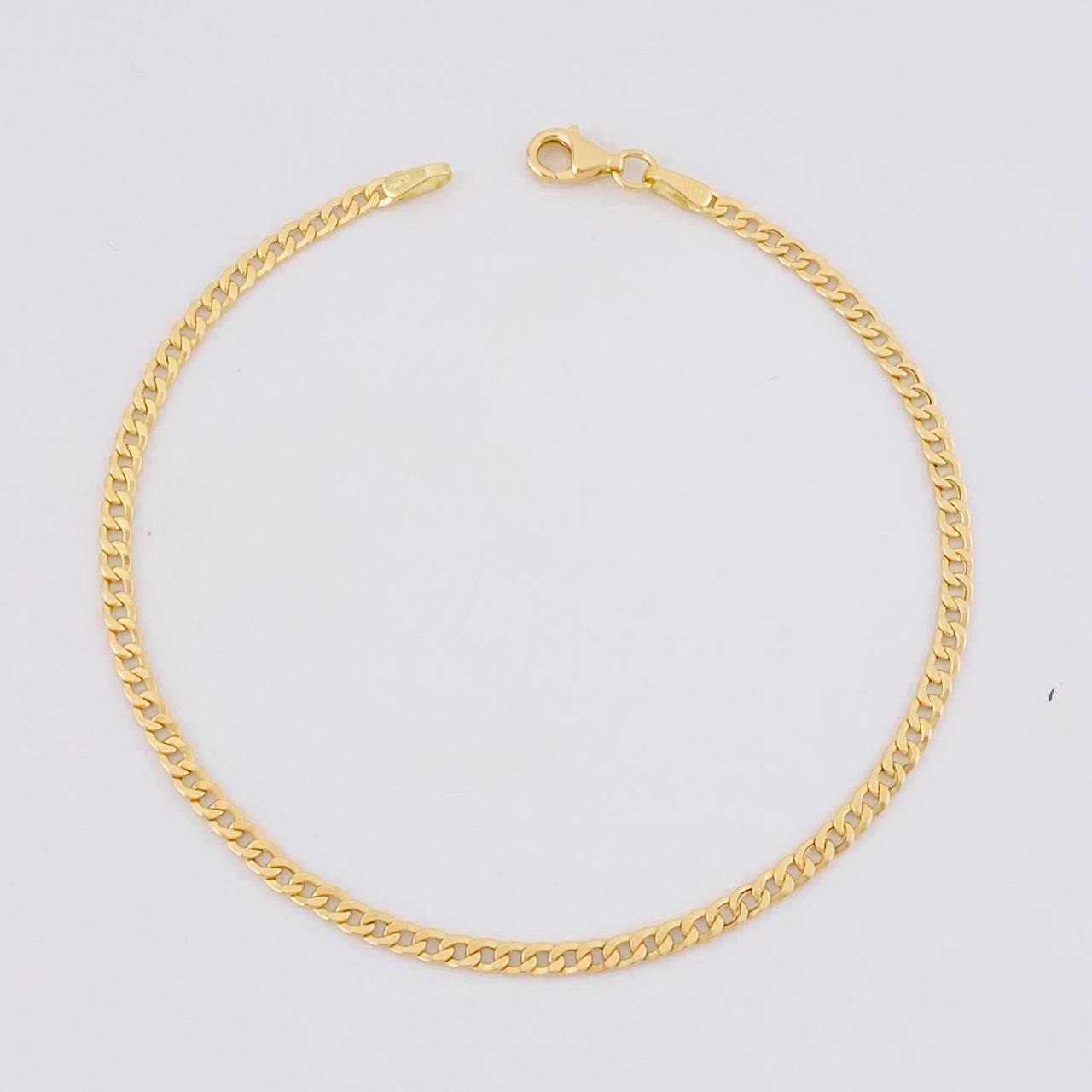 Pulso Cubano 1.5g / 7 3/4 in / 2.5mm Oro Amarillo 18K