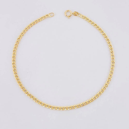 Pulso Cubano 1.05g / 7 1/2 in / 2.4mm Oro Amarillo 18K