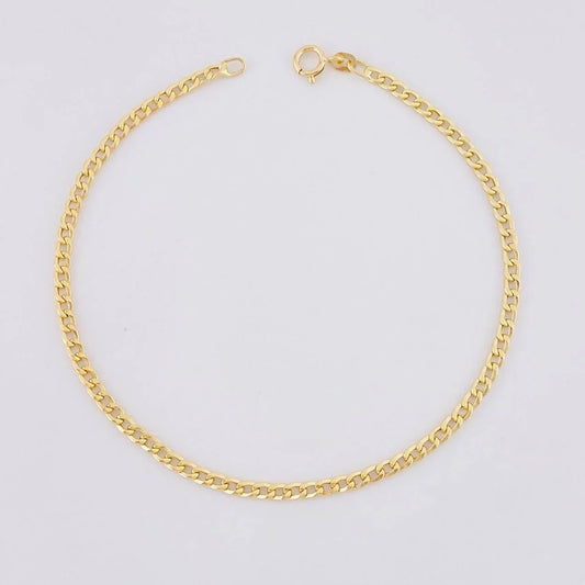 Pulso Cubano 1.05g / 19.5cm / 2.4mm Oro Amarillo 18K