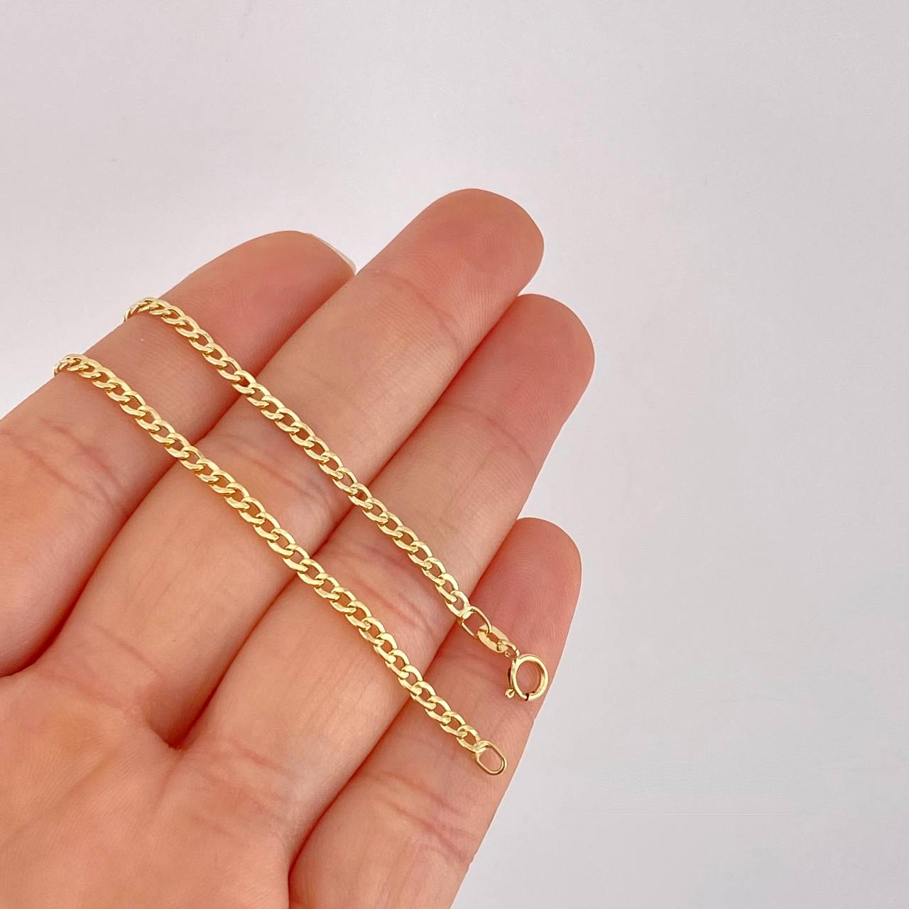 Pulso Cubano 1g / 7 3/4 in / 2.3mm Oro Amarillo 18K