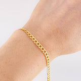 Pulso Cubano 2.75g / 7 1/2 in / 4.1mm Oro Amarillo 18K