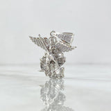 Pendant San Miguel Archangel 6.05gr / 3.4cm / White Zirconia 18K White Gold