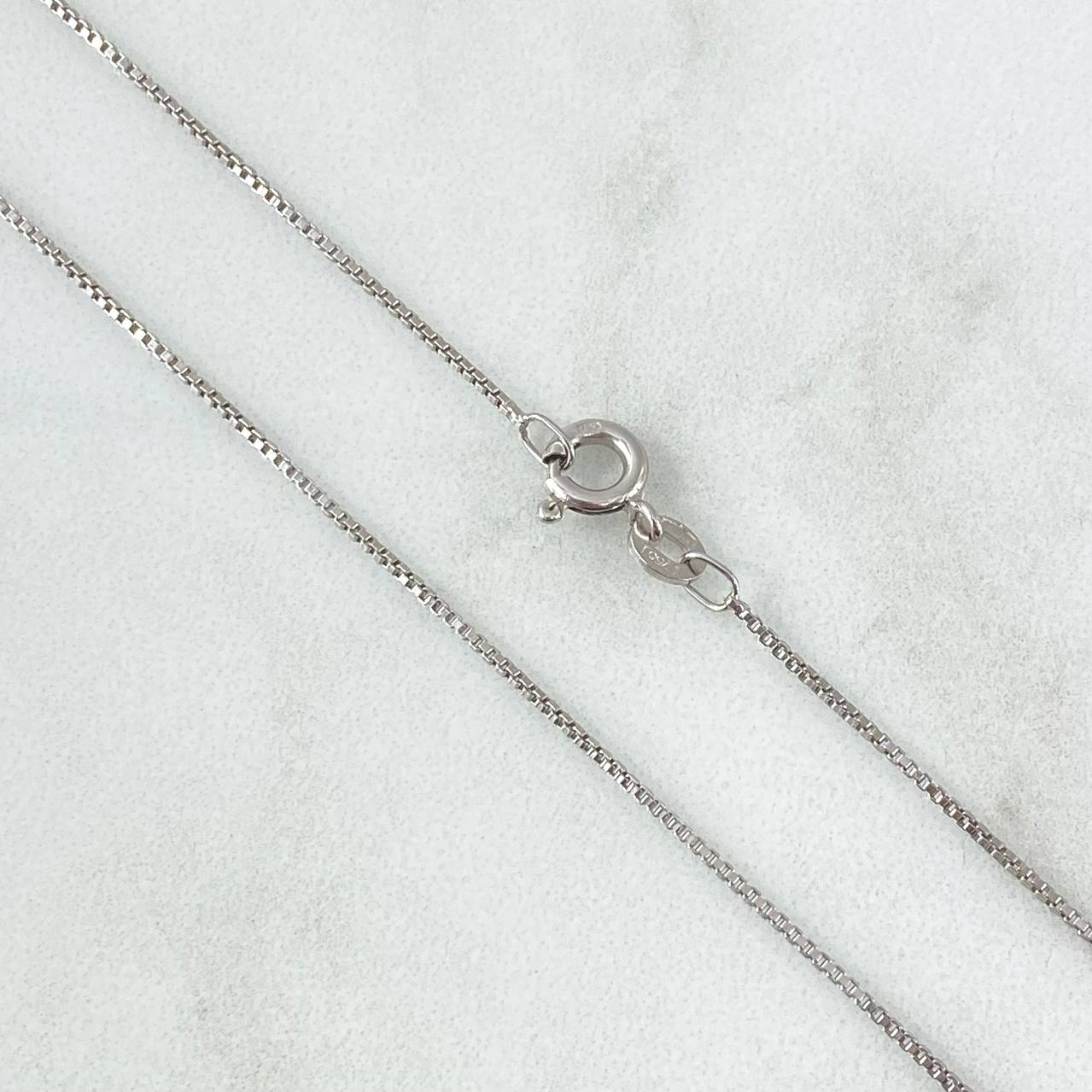 Cadena Veneciana 2gr / 23 1/2 in / 0.8mm Oro Blanco +3 18K *