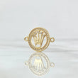 Charm Circle Crown 2.1gr / 2.2cm / White Zircons 18K Yellow Gold