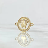 Charm Circle Crown 2.1gr / 2.2cm / White Zircons 18K Yellow Gold