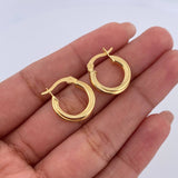 Hoop Earrings July 1.55gr / 1.7cm / Twisted Yellow Gold 18K &