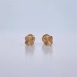 Topos Trebol 0.6gr / Diamantado Oro Amarillo 18K &