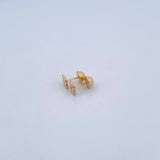 Topos Trebol 0.55gr / Diamantados Oro Amarillo 18K $