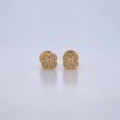Topos Trebol 0.85gr / Circones Blancos Oro Amarillo 18K $