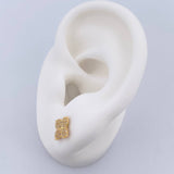 Topos Flor 1.15gr / Circones Blancos Oro Amarillo 18K $