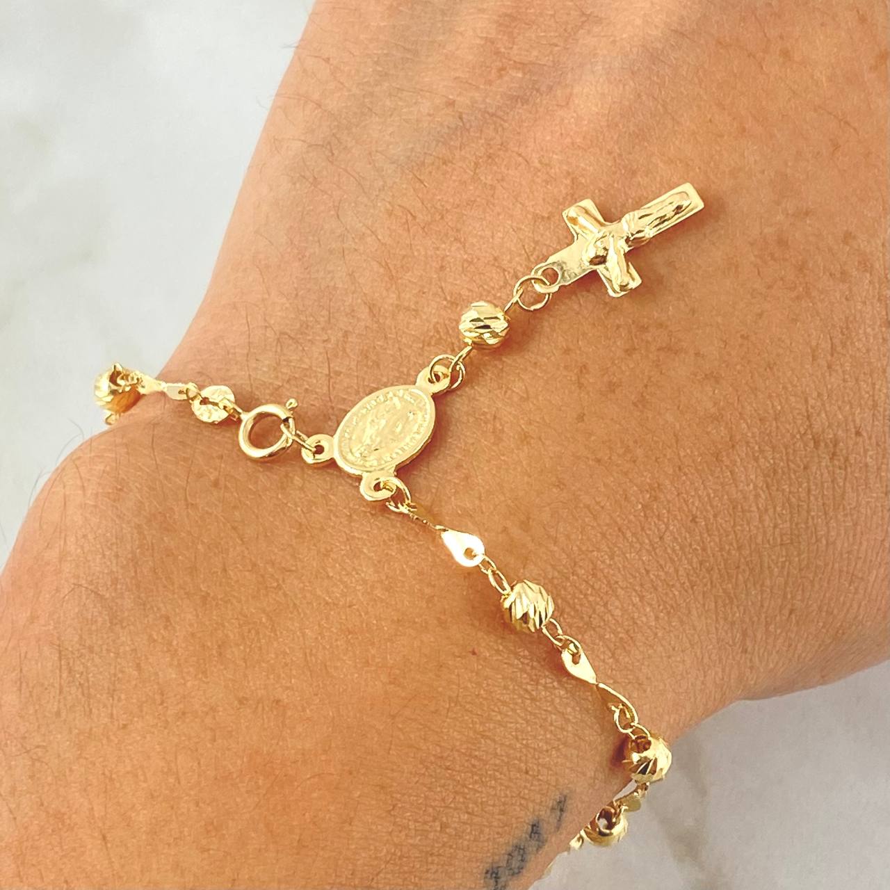 Bracelet Denarius Virgin Miraculous 3.05gr / 18cm / 18K Gold *