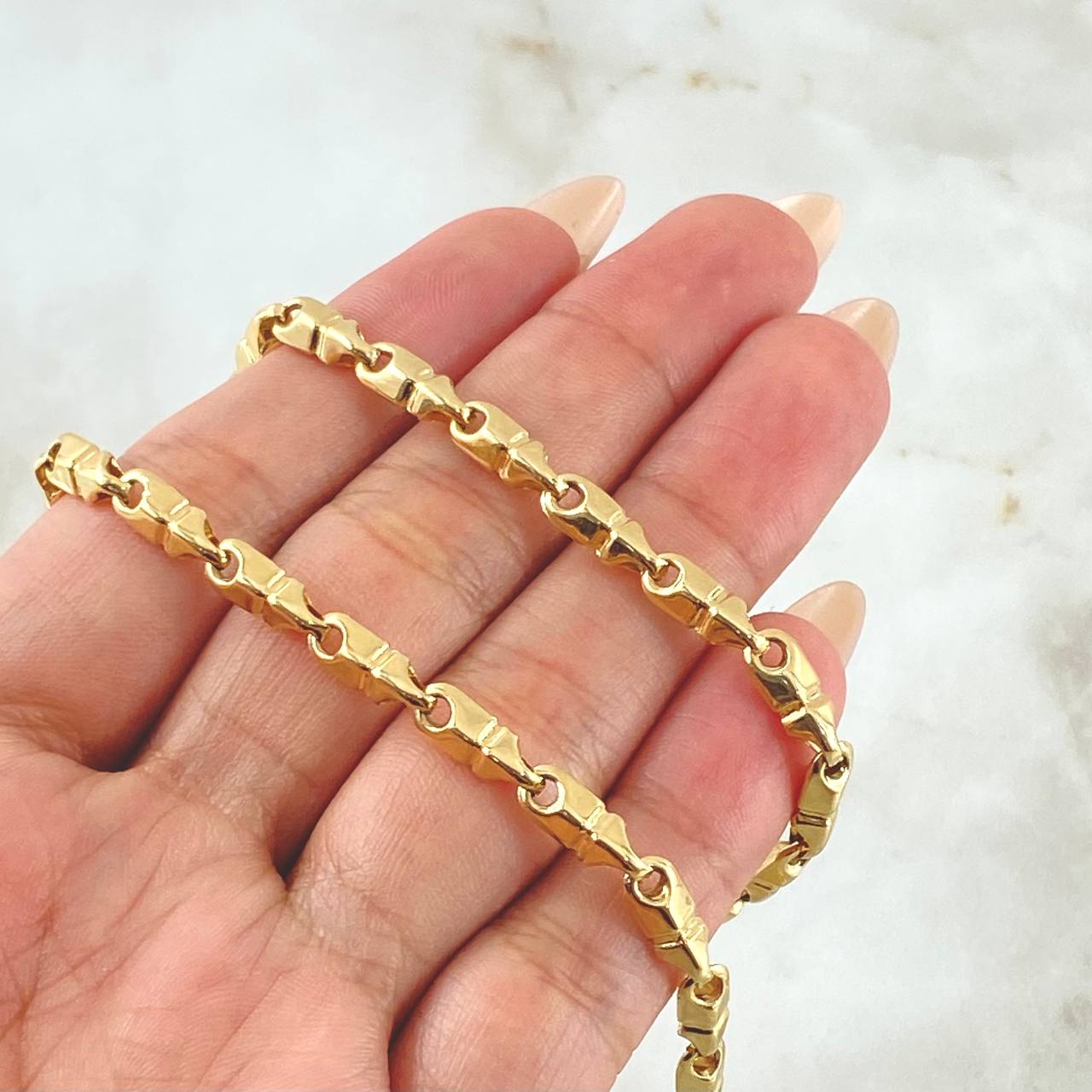 Rustic Franquesina Chain 14.9gr / 65cm / 18K Gold *