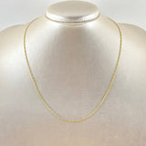 Cadena Figaro 1.15 g / 17 3/4 in / 1 mm Oro Amarillo 18K