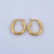 Hoop Earrings July 1.55gr / 1.7cm / Twisted Yellow Gold 18K &