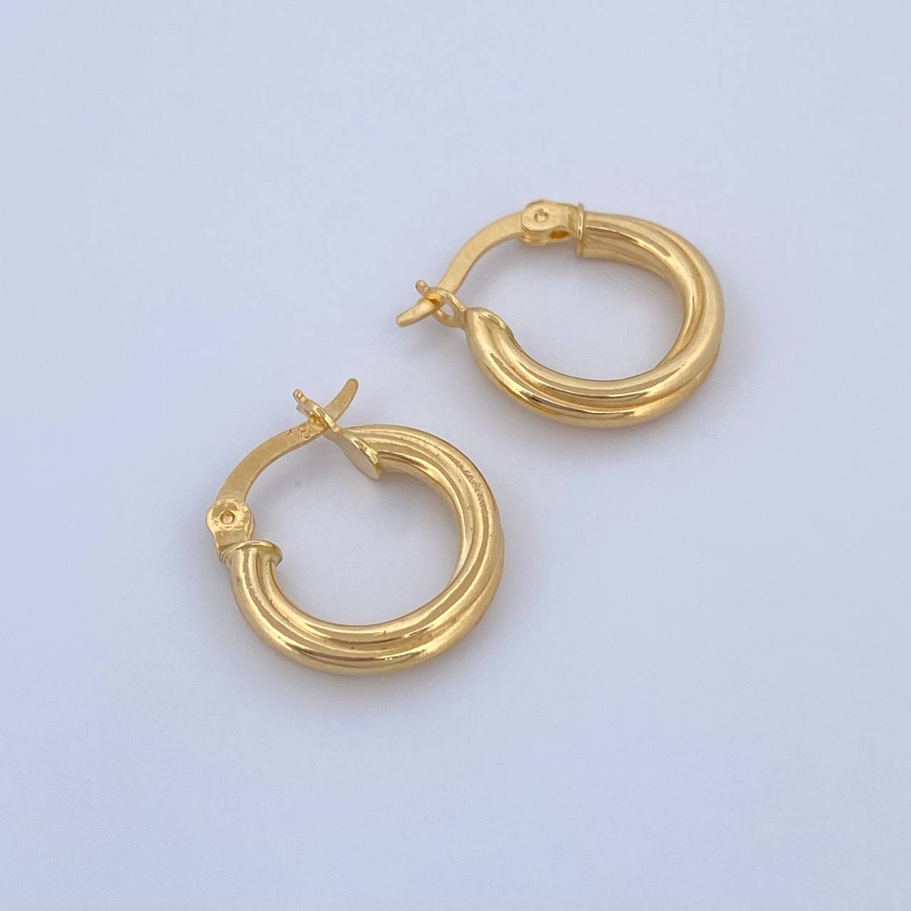 Hoop Earrings July 1.55gr / 1.7cm / Twisted Yellow Gold 18K &