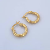Hoop Earrings July 1.55gr / 1.7cm / Twisted Yellow Gold 18K &