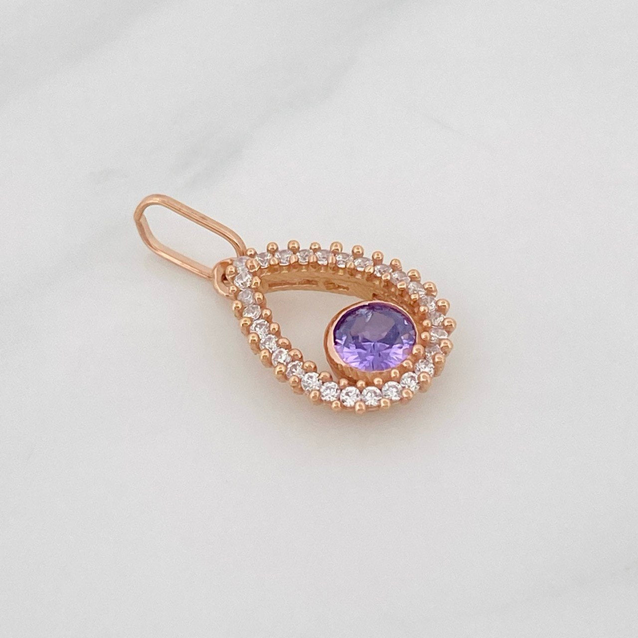 Dije Halo Gota 0.9g / 1/2 in Oro Rosa 18K
