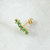Piercing Arco Flores 0.7gr / 1/2 in / Oro Amarillo 18K