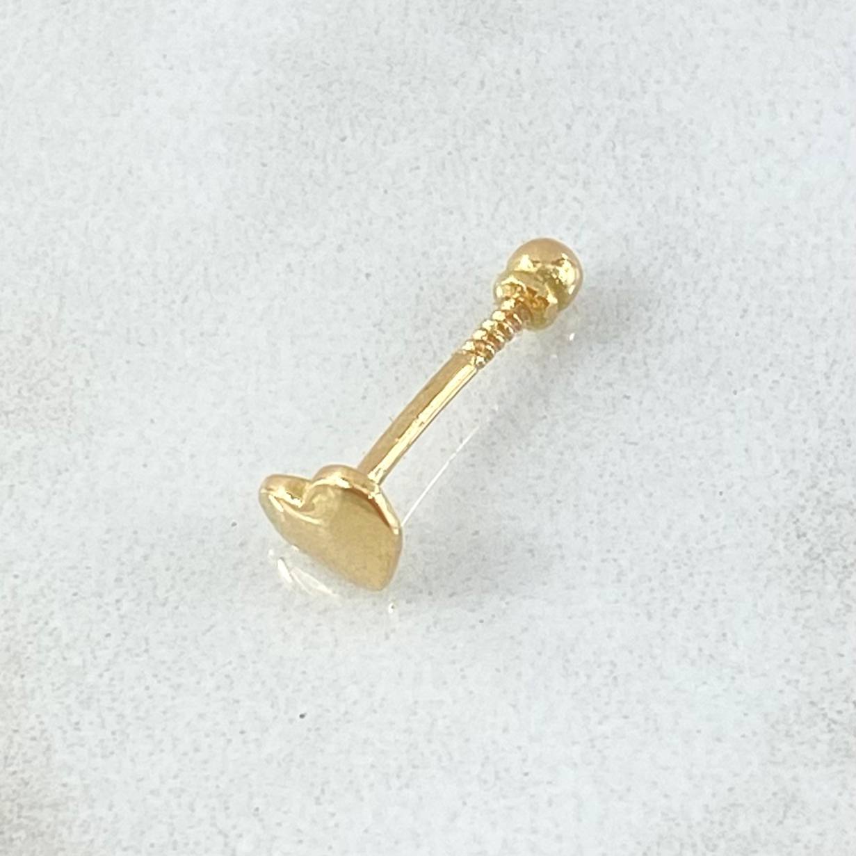 Piercing Corazon 0.5gr / 1.5cm / Nac.Esp. Oro 18K