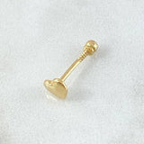 Piercing Corazon 0.5gr / 1.5cm / Nac.Esp. Oro 18K
