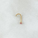 Sparkle Pink Zircon Piercing 0.15gr / 1cm / Special Birth 18K Gold *