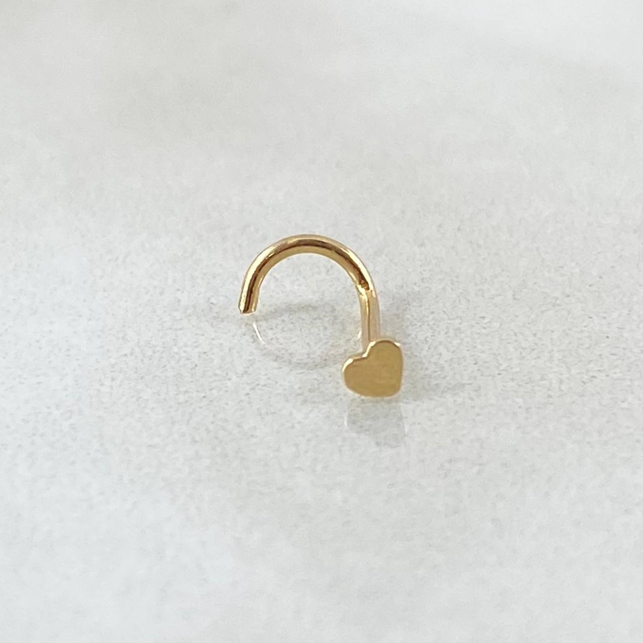 Piercing Chispa Corazón 0.1 g / 1/2 in Oro Amarillo 18K