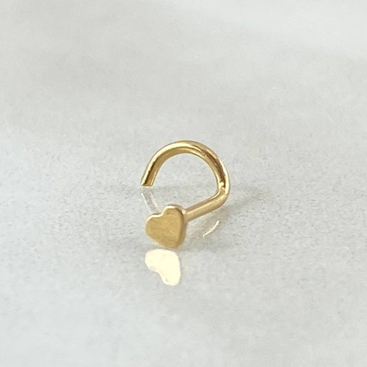 Piercing Chispa Corazón 0.1 g / 1/2 in Oro Amarillo 18K