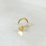 Piercing Chispa Corazon 0.15gr / 1cm / Nac.Esp. Oro 18K *