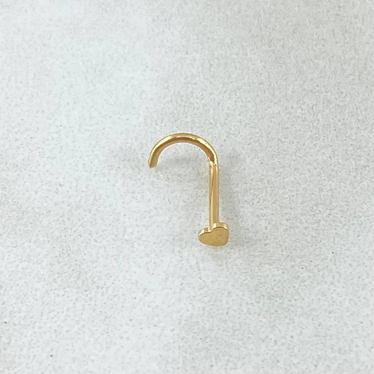 Piercing Chispa Corazón 0.1 g / 1/2 in Oro Amarillo 18K