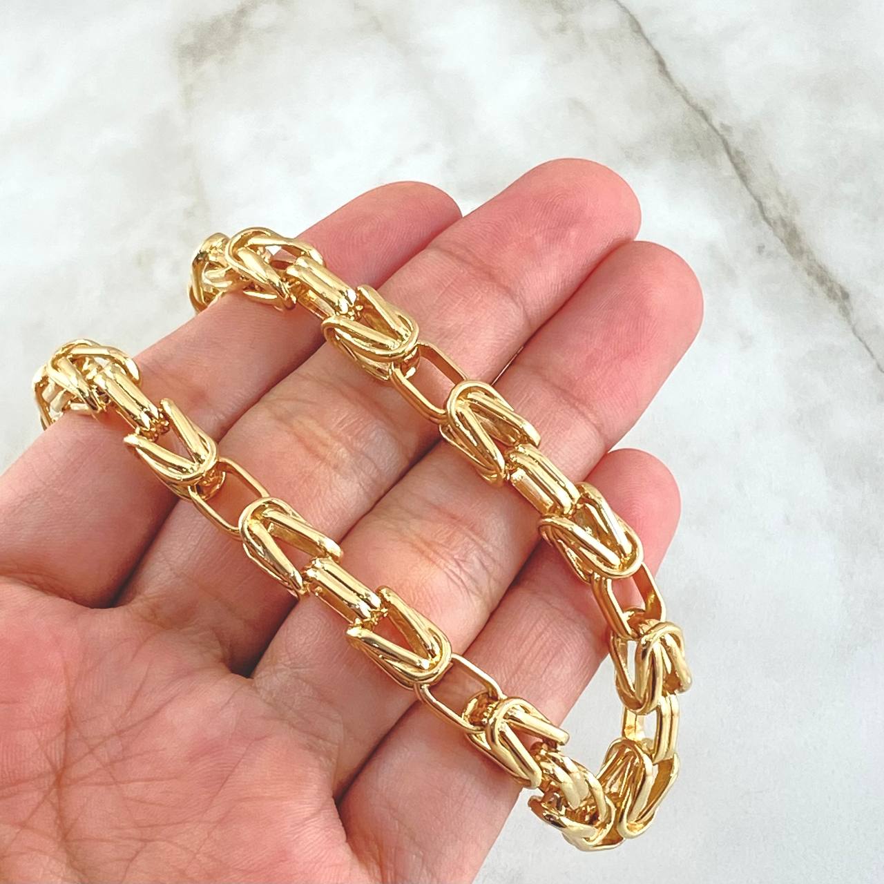 Cadena Peruana 92.9gr / 60cm / 7mm Oro Amarillo 18K ©