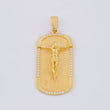 Dije Placa Cristo 9.5g / 2 in Oro Amarillo 18K