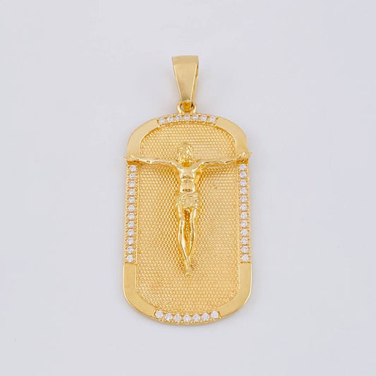 Pendant Plate Christ 9.5g / 2 in 18K Yellow Gold