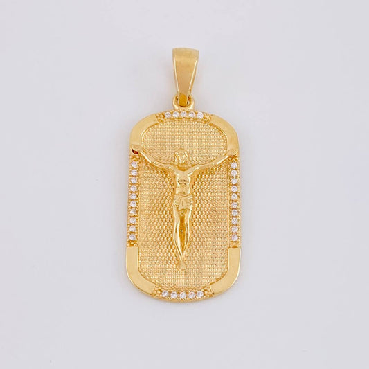Pendant Plaque Christ 6g / 1 1/2 in Yellow Gold 18K