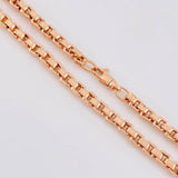 Venetian Chain Square 17g / 24 in / 4.3mm Rose Gold 18K