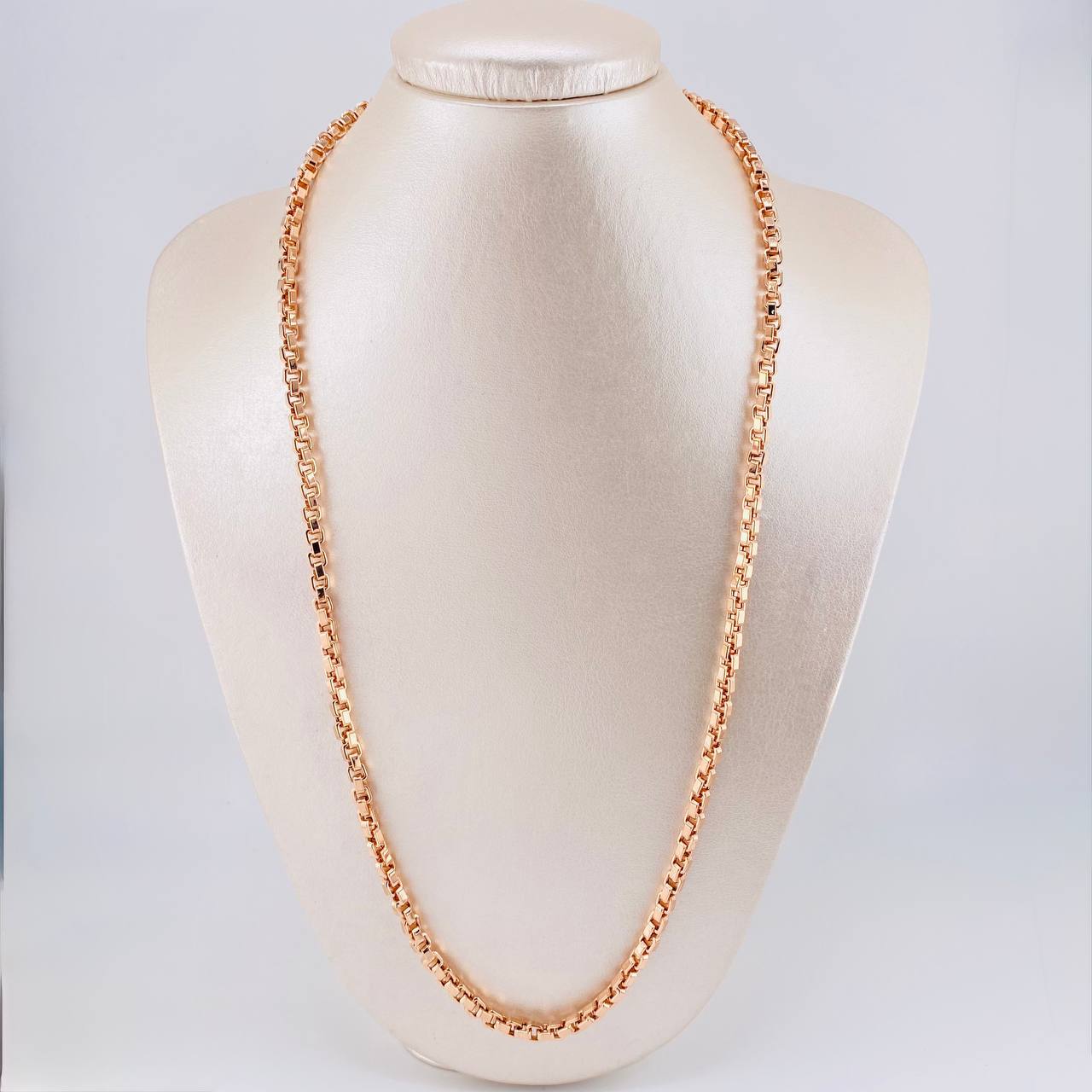 Venetian Chain Square 17g / 24 in / 4.3mm Rose Gold 18K