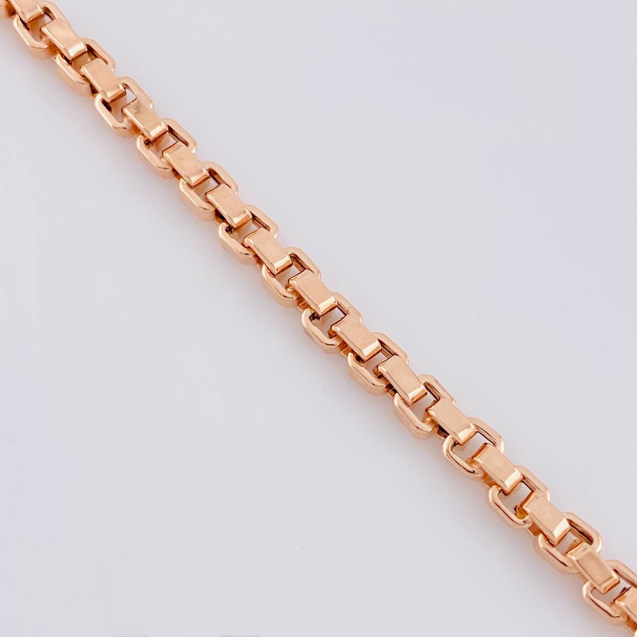 Pulso Veneciana Cuadrada 6.25g / 8 1/4 in / 4.4mm Oro Rosa 18K