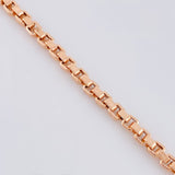 Pulso Veneciana Cuadrada 6.25g / 8 1/4 in / 4.4mm Oro Rosa 18K