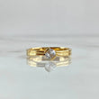Intermediate Smooth Solitaire Ring 2.7gr / Size 6 / Central White Zircon 18K Yellow Gold ©