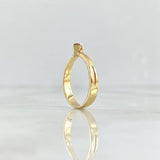 Intermediate Smooth Solitaire Ring 2.7gr / Size 6 / Central White Zircon 18K Yellow Gold ©