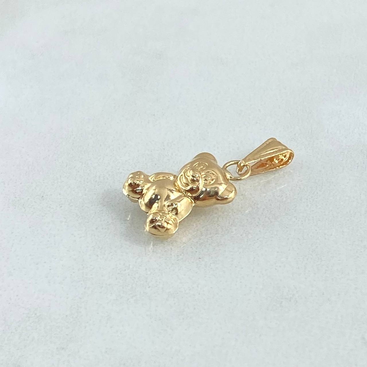 Pendant Smooth Bear 0.85gr / 2.3cm / Yellow Gold 18K Bordered Charger