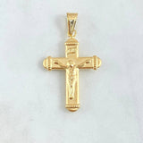 Pendant Cross Christ INRI 2.8gr / 4.6cm / Matte 18K Yellow Gold