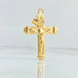 Pendant Cross Christ INRI 2.8gr / 4.6cm / Matte 18K Yellow Gold